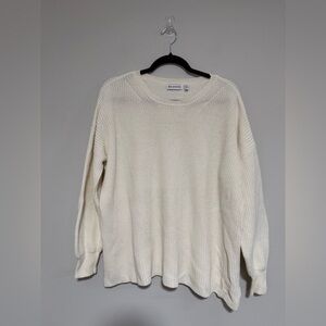 525 America Ivory Ribbed Oversized Boxy Sweater Size Medium Classic